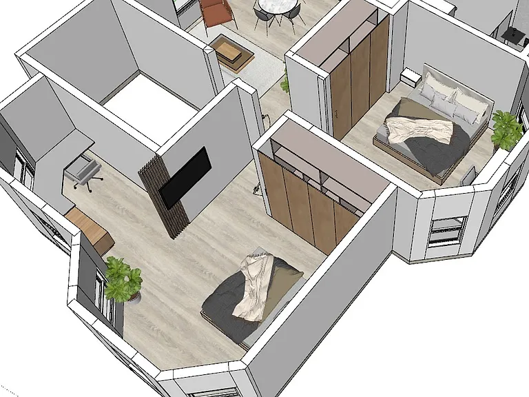Floor plan _ Bedroom 1 and 3