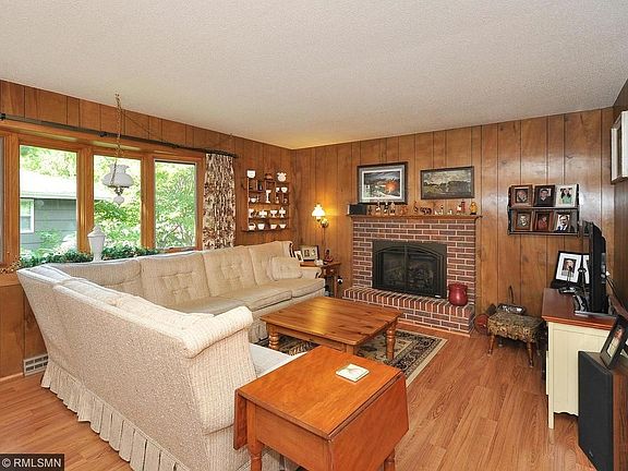 Main floor family room with fireplace.