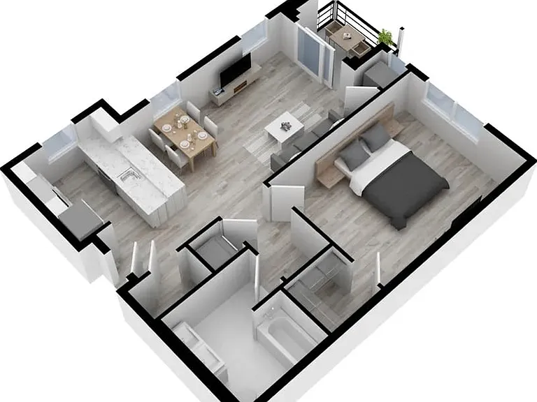 1 Bedroom Apartment | The Warrington Place 1 Bedroom Apartment | The Warrington Place