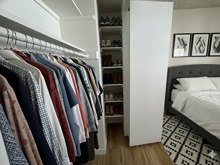 Second Bedroom Closet - AI Generated Furnishings