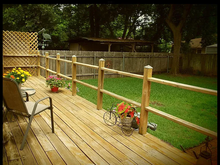 Backyard with deck