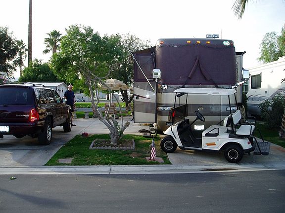 Front of Lot with golf cart