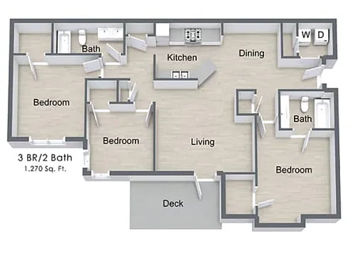 Floor plan Three Bedroom