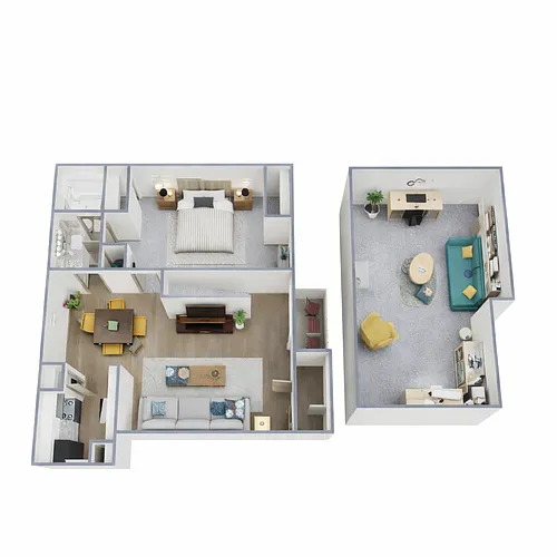 Floor plan 1 Bed 1 Bath