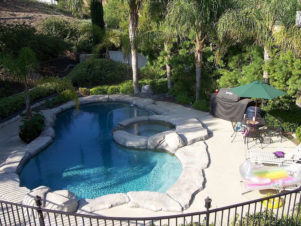 Built-In Rock Swimming Pool with gated area