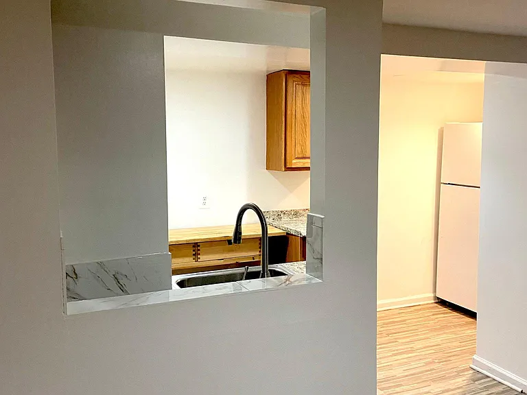 View of the kitchen from dinning area