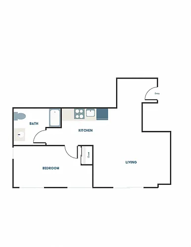 Floor plan 1X1 C12