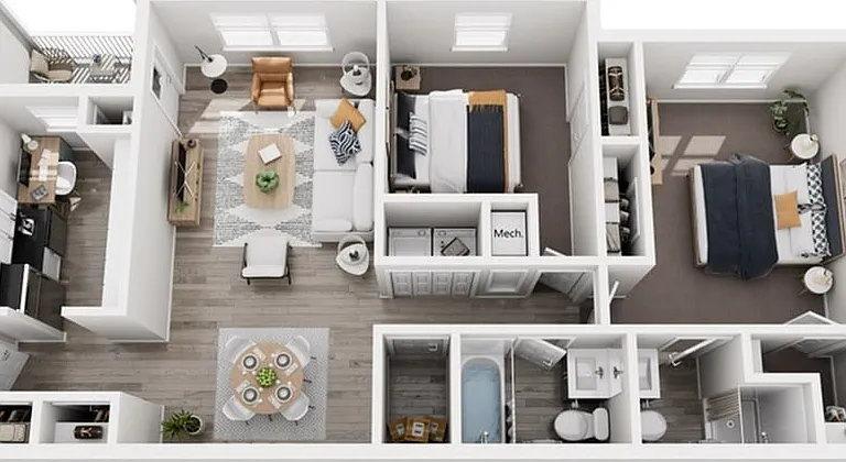B1 - 2 Bed 2 Bath B1 - 2 Bed 2 Bath