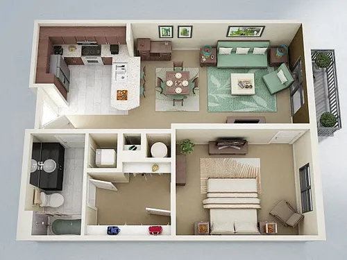Floor plan 1 Bedroom