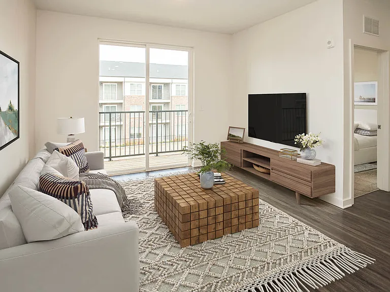 Living Room with Balcony and Hard Surface Flooring