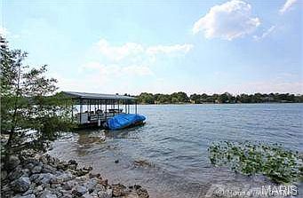 Shoreline rock added to prevent erosion.