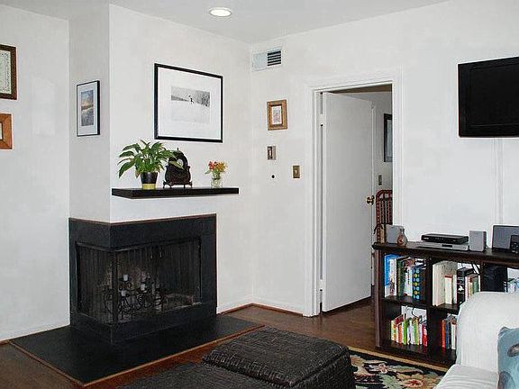 Fireplace in the living room.