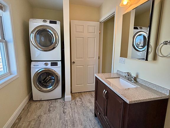 Bathroom with laundry