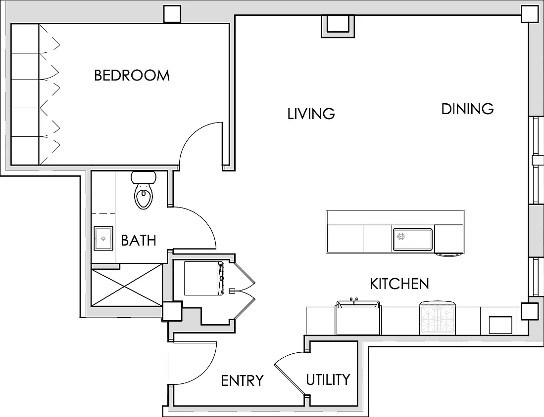 1 bed, 891 sqft, $1,100 — Photo 1