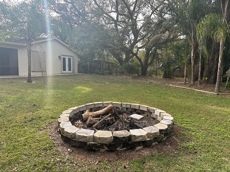 Fire Pit area in the backyard!