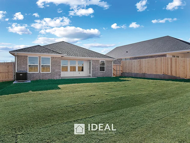completely fenced backyard