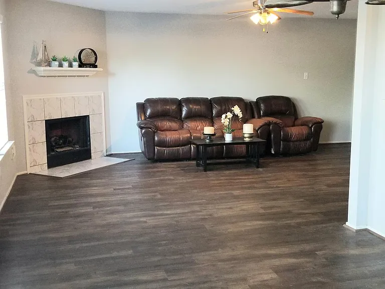 Cozy fireplace