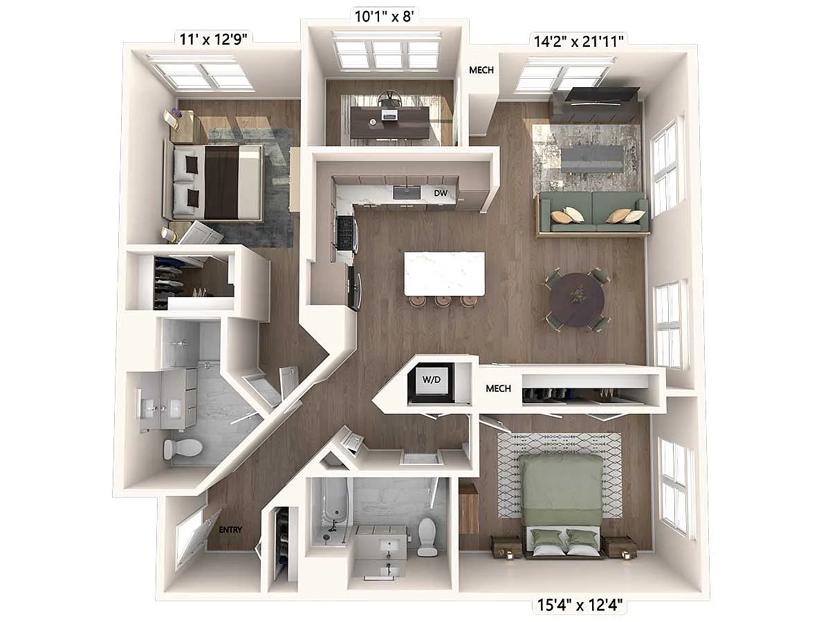 Floor plan BM14-D-alt-a-Signature