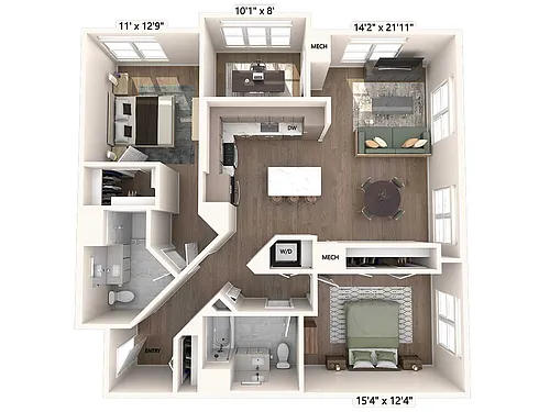 Floor plan BM14-D-alt-a-Signature