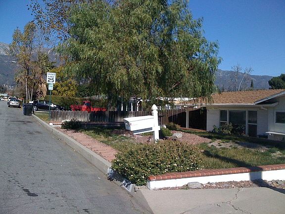 Side view: front landscaping