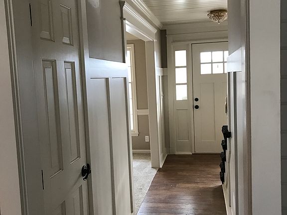 New wood wall trim & ceiling