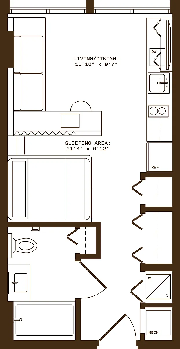 Floor plan ST1 Furnished