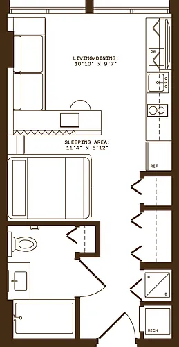 Floor plan ST1 Furnished