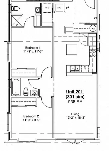 Floor plan Two Bedroom