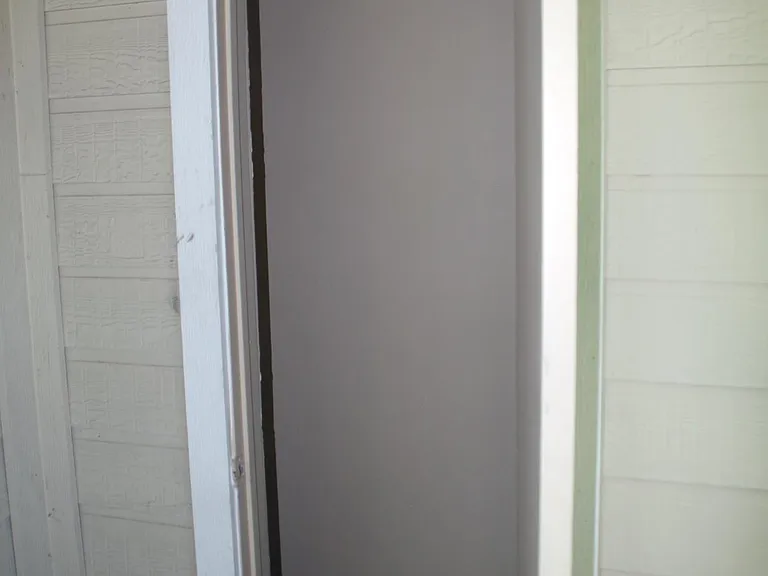 Storage closet outside on patio