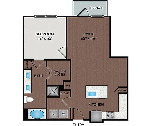 Floor plan 11F2A to 11F2E