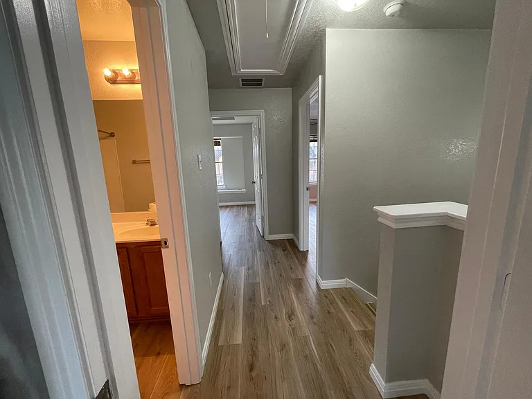 Left side of upstairs hallway