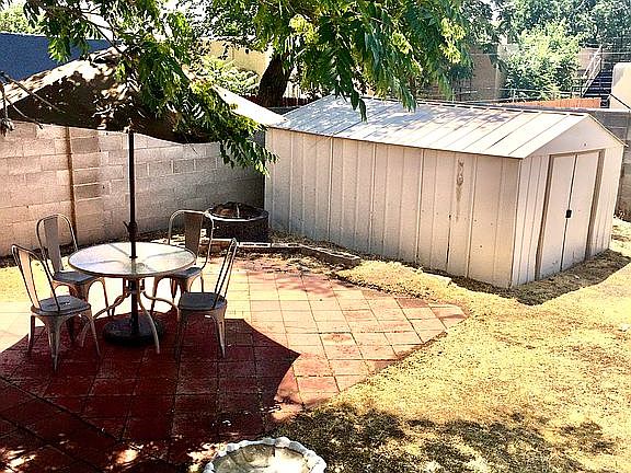 Walled in private backyard