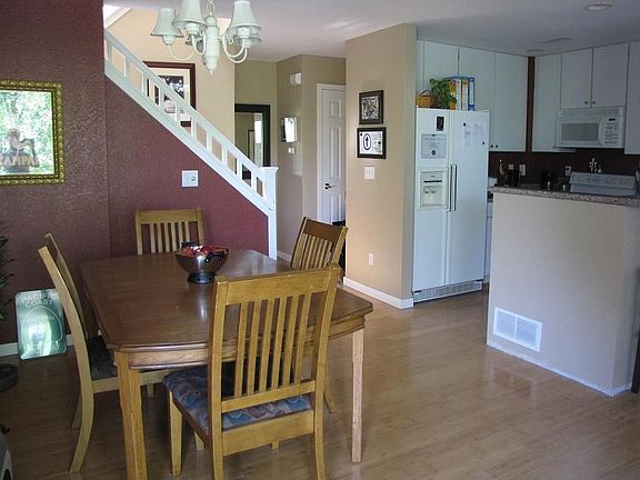 Dining room and kitchen