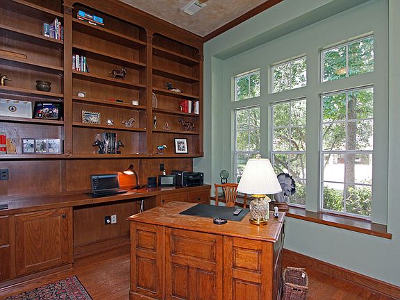Study/Library has plenty of light and bookshelves for your collection!