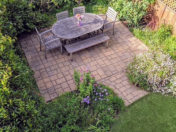 Rear patio and garden.