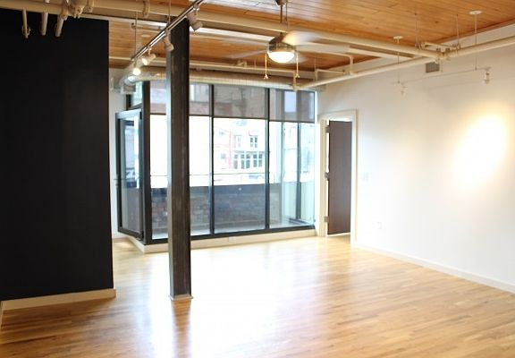 Living room with accent wall