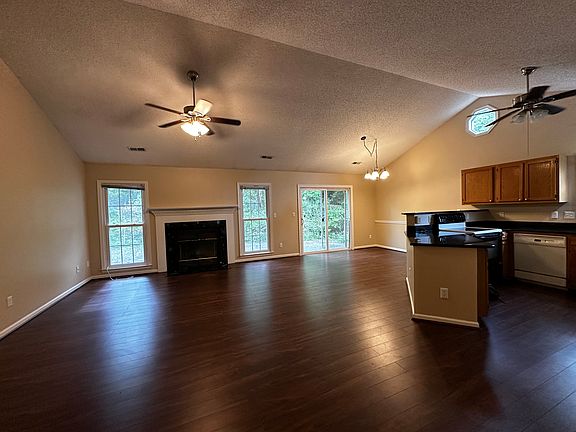 Open floor plan living.