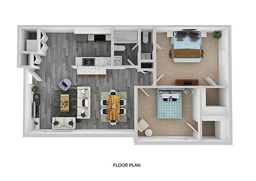 Floor plan 2B/1.5B