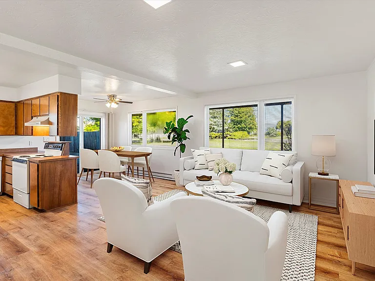 Digitally Staged. Currently not furnished. Furnishings can be provided for a higher rental rate. Inquire with manager.