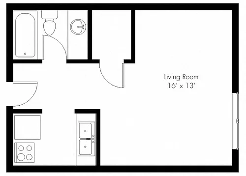 Floor plan Studio small