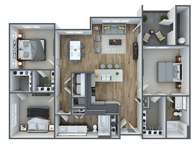 Floor plan 3X2-1244