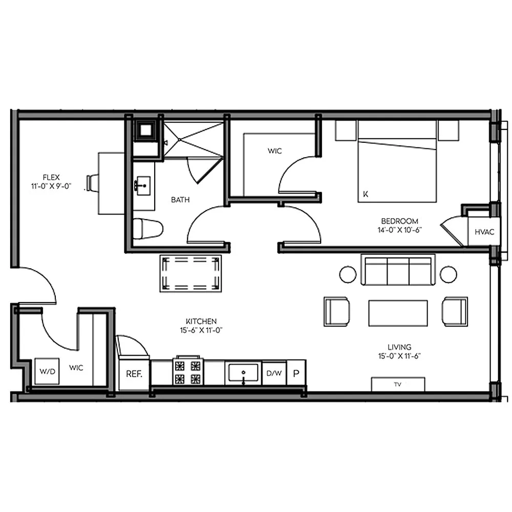 Floor plan A13 - West