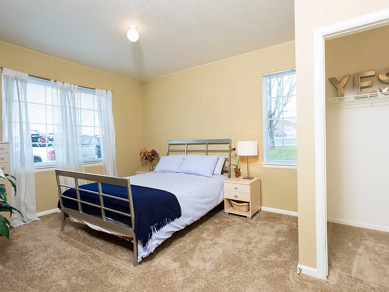 Bedroom with Large Windows
