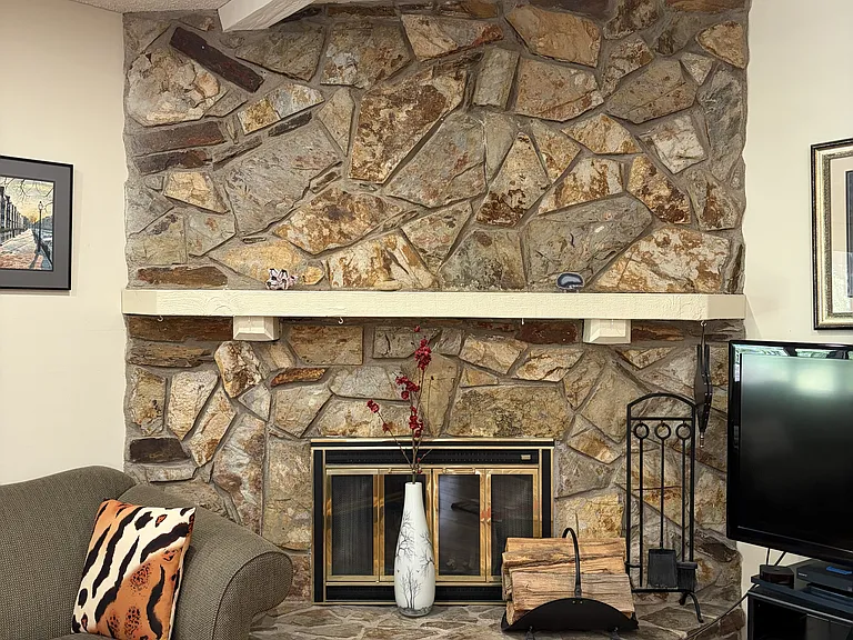 Fireplace in living room