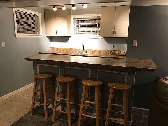 Wet bar in finished basement