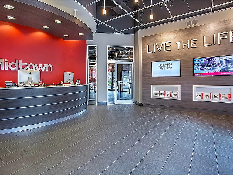 Experience the inviting ambiance of our contemporary reception space.