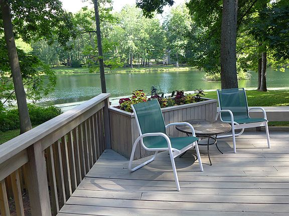 Deck overlooking lake