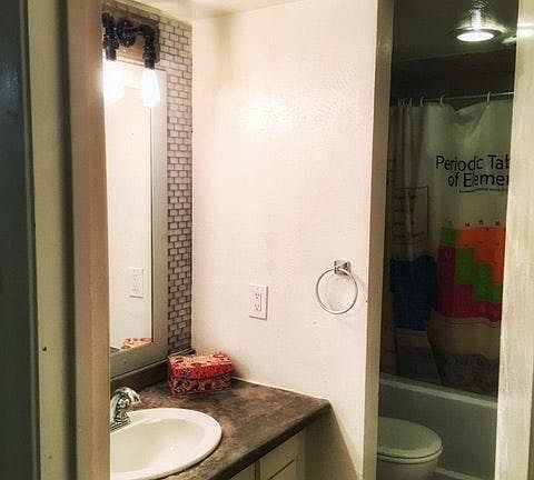 vanity top has been replace with marble