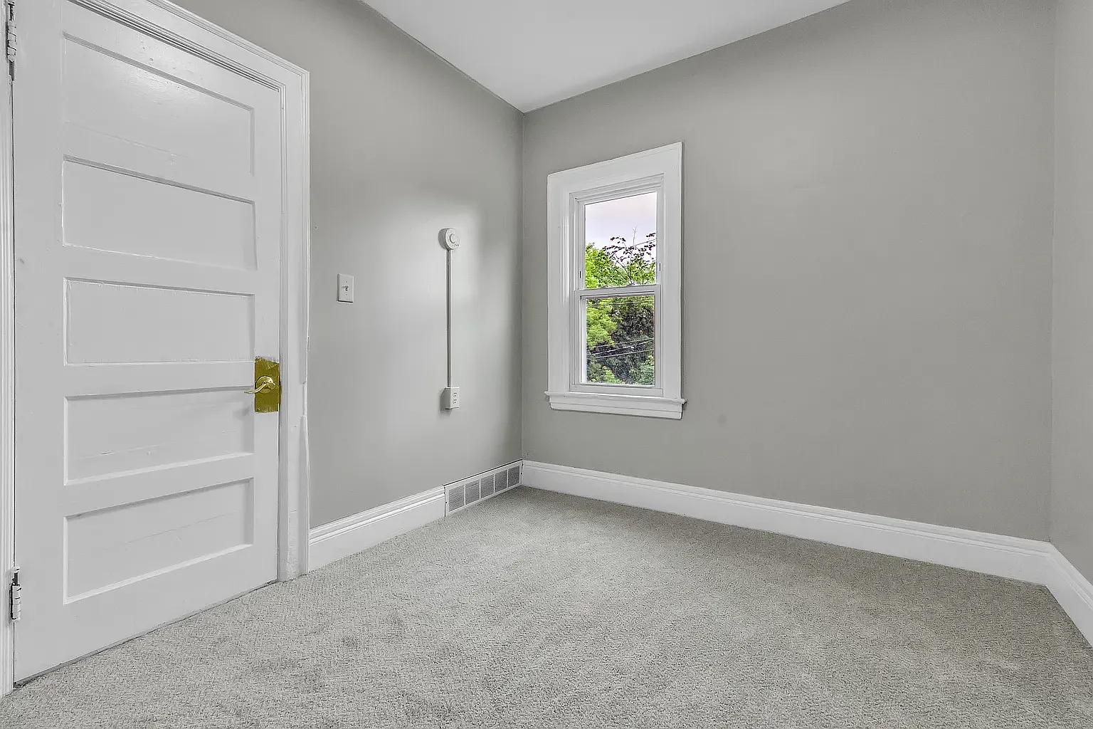 Bedroom facing back yard