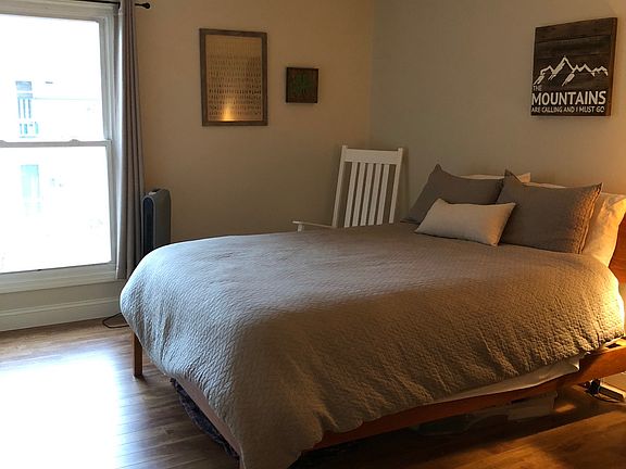 Bedroom with large window